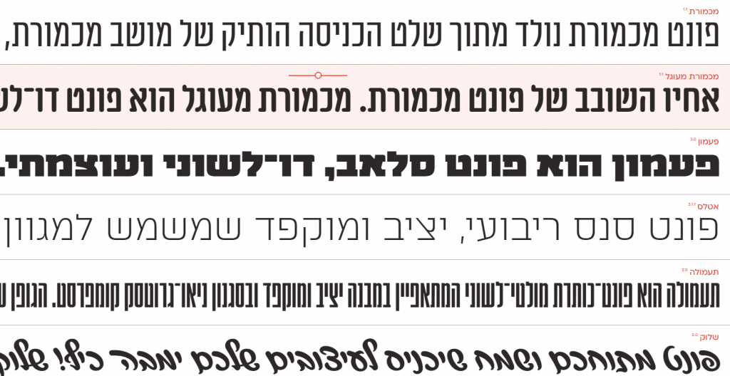 פונטים של אאא